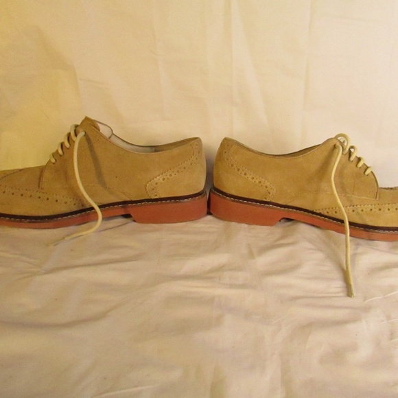 Cole Haan Tan Suede Oxfords
